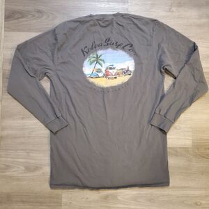 KOLOA Surf Co Mens XLT Graphic Long Sleeve Gray T-Shirt Hawaii Surfer Volkswagen